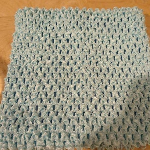 Crochet tube top, tutu dress top, stretchy tube top, lined mint green/light aqua 0-9 months.