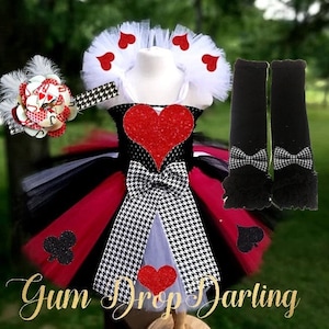 Queen of Hearts Tutu, Queen of Hearts Costume, Queen of Hearts tutu Dress, Tutu Dress, Queen of hearts Dress, Queen of hearts Outfit