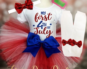 First 4th of July, 1st Fourth of July, 4th of July baby, patriotic baby, 4th of July outfit, red white blue tutu, 4th of July tutu