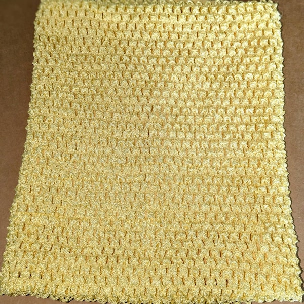 Crochet tube top, tutu dress top, stretchy tube top, unlined yellow 0-9 months