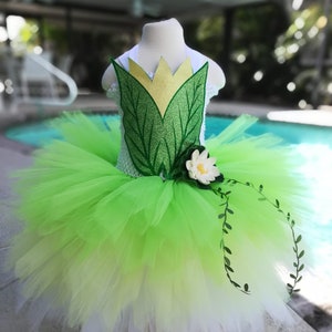 Princess and Frog Inspired, Princess Frog Tutu, Princess Frog Dress, Halloween Princess Frog, Princess Tiana Inspired, Tiana Costume, Tutu