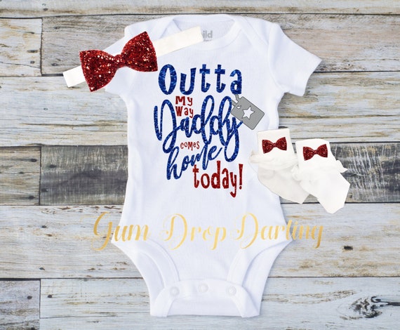 welcome home daddy onesie