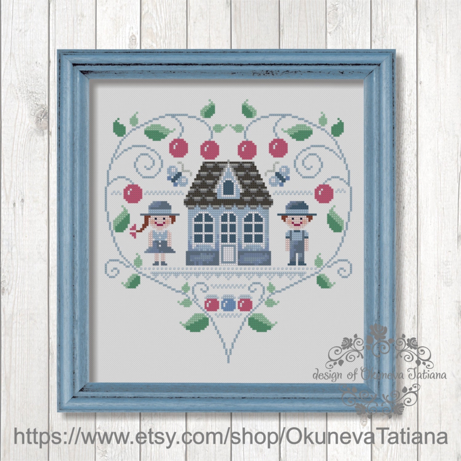 Cottage Sampler Counted Cross Stitch Pattern Instant Digital Download ...