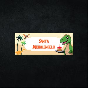 Jurassic Birthday Party Name Tag, Customize Jurassic Birthday Party, Jurassic Theme Party Printable, Digital File
