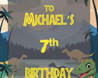 Jurassic Birthday Party Welcome Sign