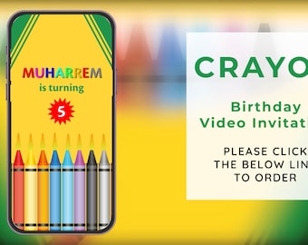 Crayon Birthday Video Invitation (Digital)
