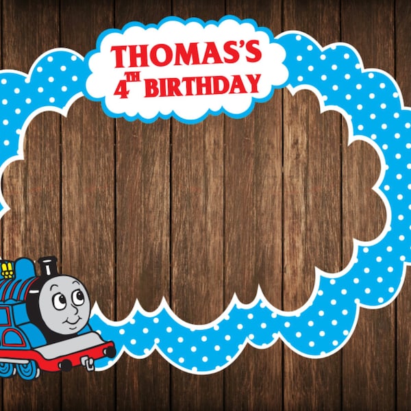 PRINTABLE Thomas the train photo booth frame, thomas birthday photo booth frame, thomas the train Photo Booth Frame,  Photo booth frame,