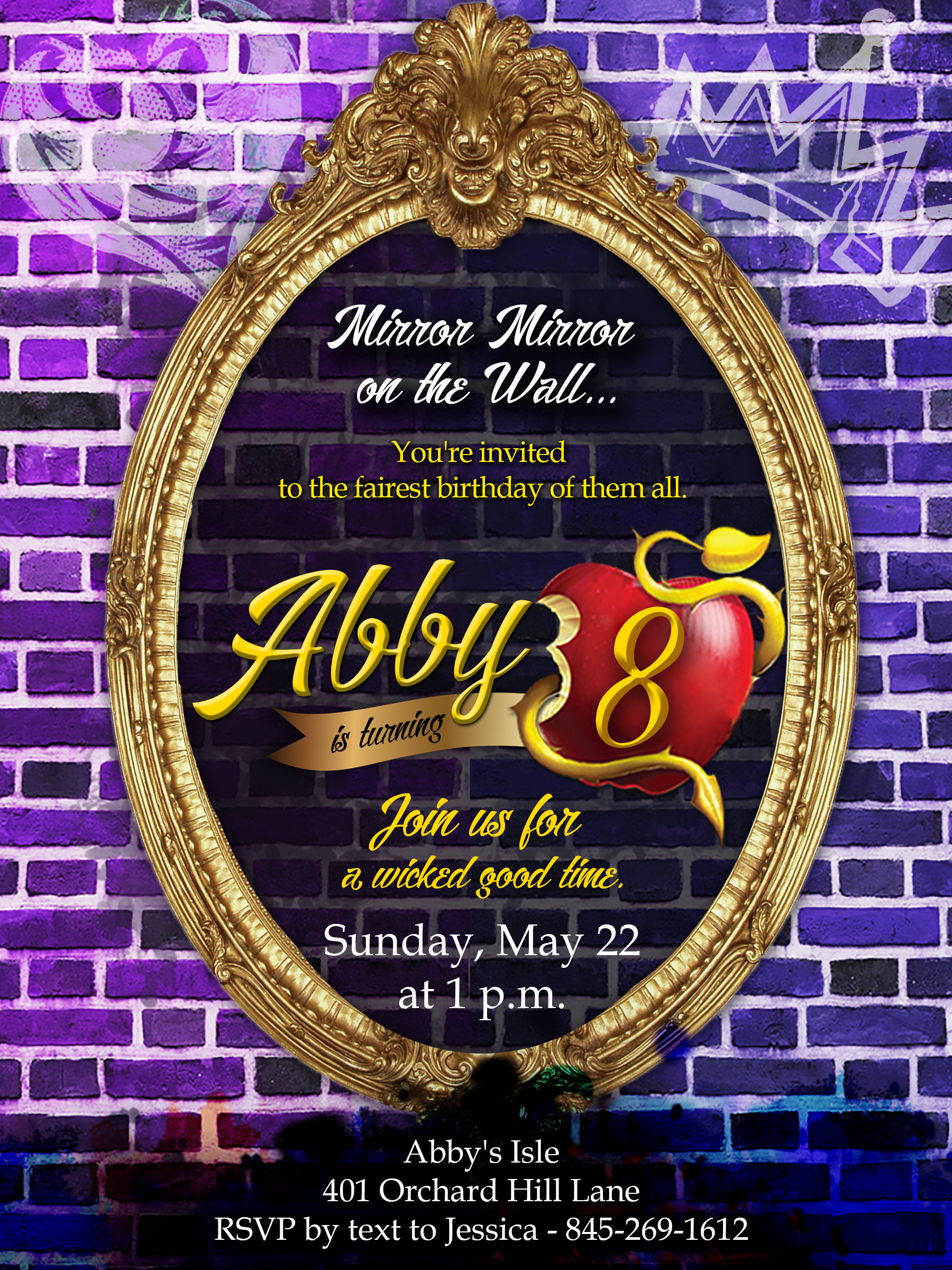 descendants-invitation-custom-order-descendants-invite-descendants-birthday-descendants-mal-evie-party-to-any-age-etsy for Free Printable Disney Descendants Birthday Invitations Descendants Invitation, CUSTOM ORDER - Descendants Invite, Descendants Birthday, Descendants Mal Evie Party, to Any Age. - Etsy for Free Printable Disney Descendants Birthday Invitations