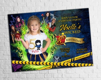 Quarantine Birthday, Descendant Part invitation, Descendant Party, Quarantine invitation