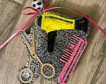 Hair Stylist Car Freshie: Handmade Hairdresser Air Freshener