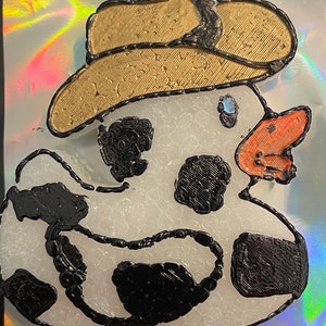 Western cow print duck car freshie | Western Gift | hand painted air freshener