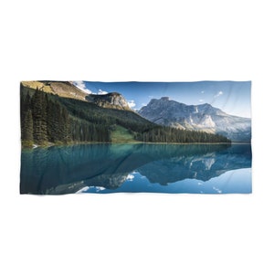 Mountain Range Lake Beach Towel