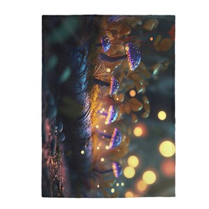 Mushroom Log Velveteen Plush Blanket