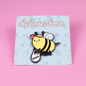 Deliverbee Enamel Pin – Food Delivery Bee
