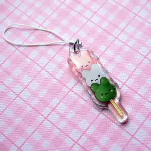 Hamster Hanami Dango Phone Charm – Kawaii Sweet Design