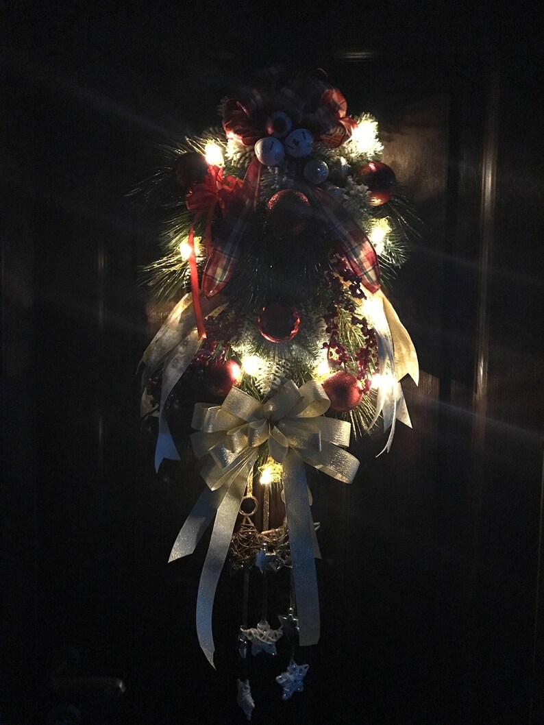 Large Winter Swag with LED lights