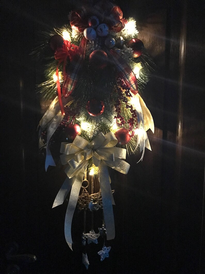 Large Winter Swag with LED lights