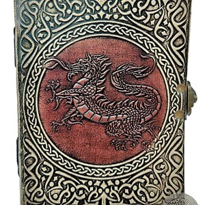 Leather Antique Dragon embossed handmade leather journal diary handbound Journal/Notebook/Diary/Sketchbook/Personal Diary/Celtic|spell book