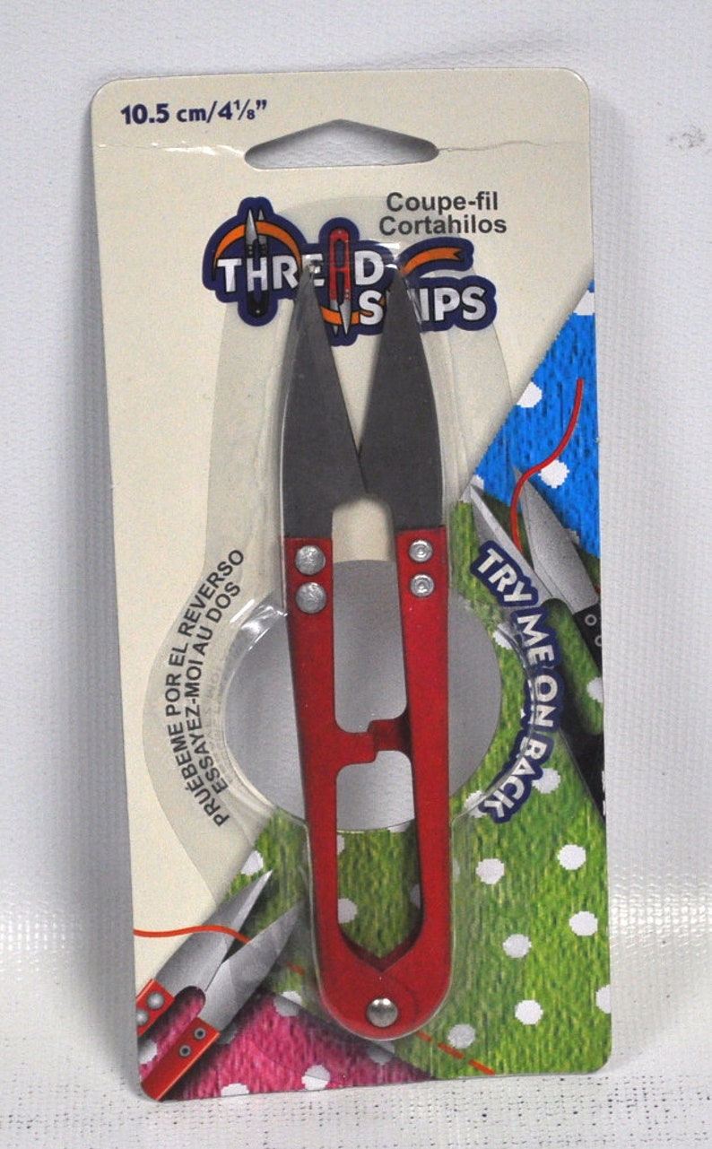 4.125 Inch Red Metal Thread Snips B4801