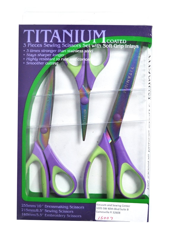 Fiskars 3pc Softgrip Titanium Scissors Set Purple