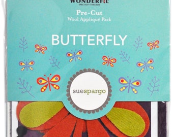 Sue Spargo Pre-Cut Wool Applique Pack - Butterfly Colorway 4