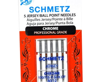 Schmetz Chrom Jersey Nadel 5 ct, Größe 80/12