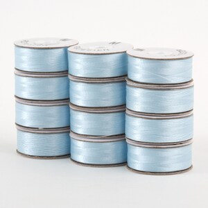SuperBobs Polyester M-Style Bobbin 12er Pack Baby Blau