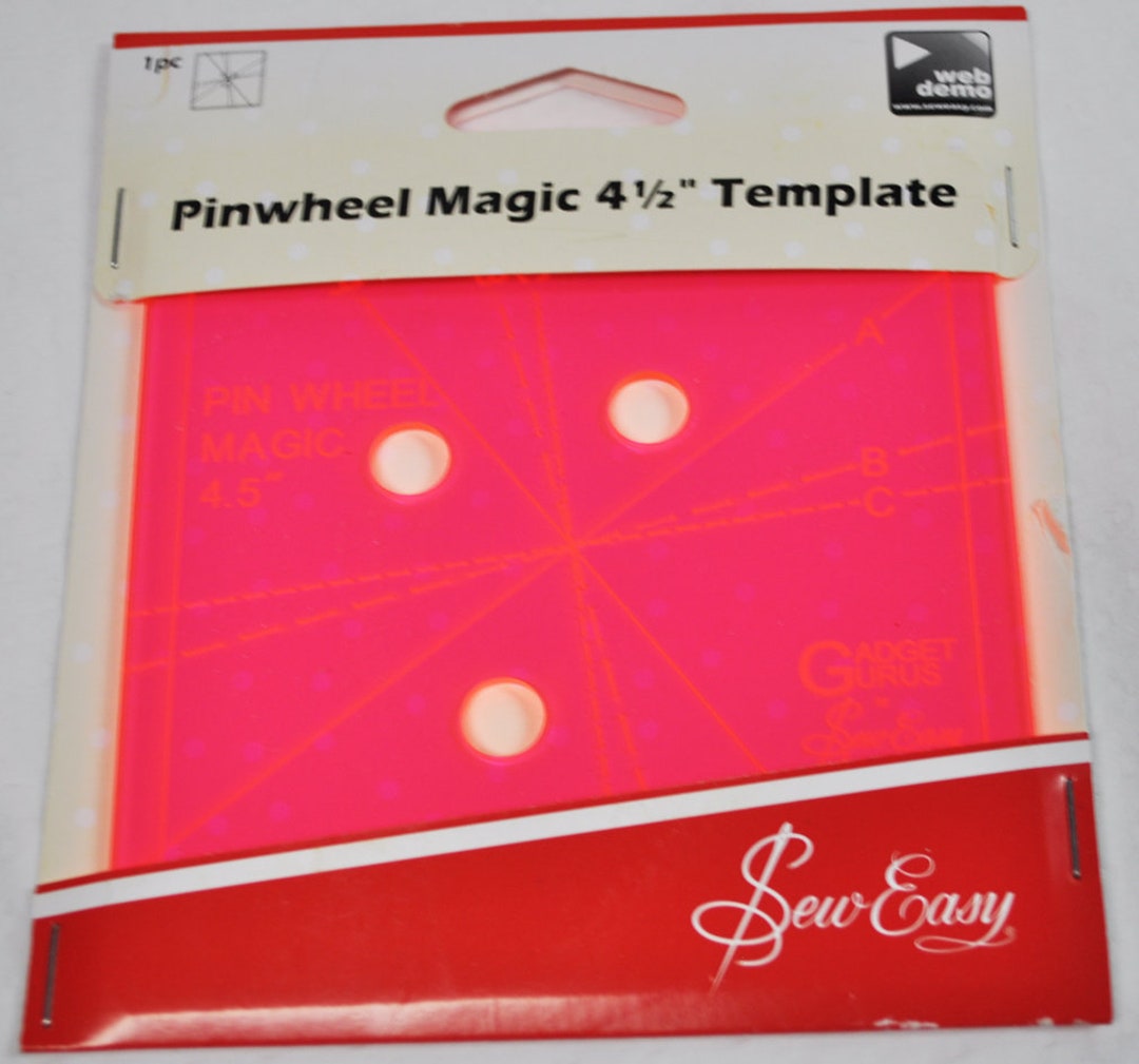 Sew Easy Pinwheel Magic 4 1/2 Inch Template ERGG04.PNK - Etsy