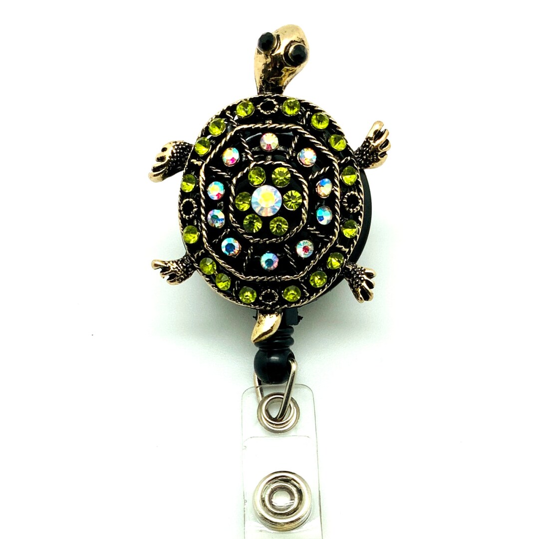 Turtle Bling Clip and Reel Retractable Scissor Holder - Etsy