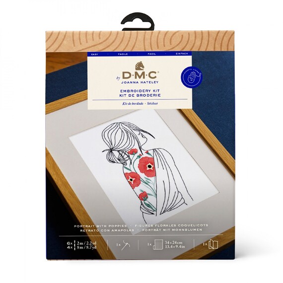 Portrait with Poppies Embroidery Kit by Joanna Hateley Portrait with Poppies Embroidery Kit by Joanna Hateley