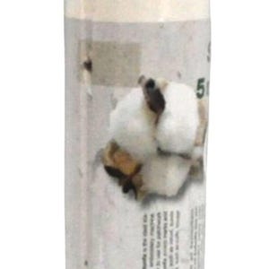 May include: A roll of Madeira Cotton Fix self-adhesive embroidery stabilizer measuring 5 meters by 25 centimeters or 5.5 yards by 10 inches. The packaging features a white cotton boll graphic and text detailing its use for machine embroidery.