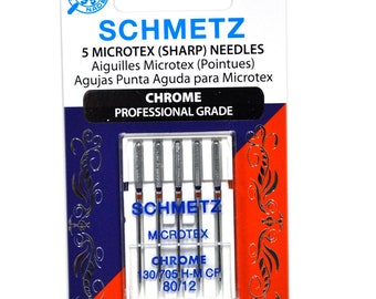 Schmetz Chrome Microtex Nadel 5 ct, Größe 80/12