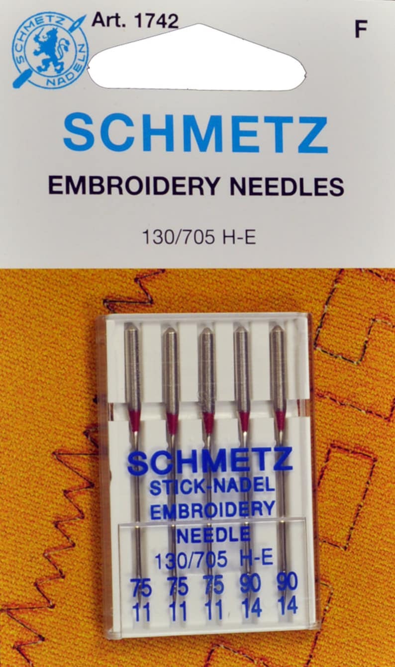 SCHMETZ Embroidery Sewing Needles Assorted Sizes 1742 Etsy