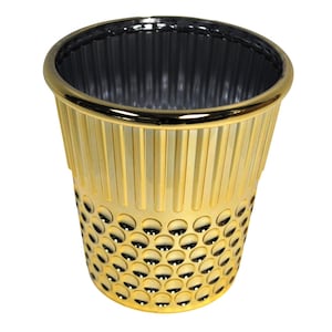 Hemline Gold Thimble Themed Craft Container