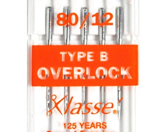 Klasse Serger Type B Overlock Size 80/12 Needles 5 pack