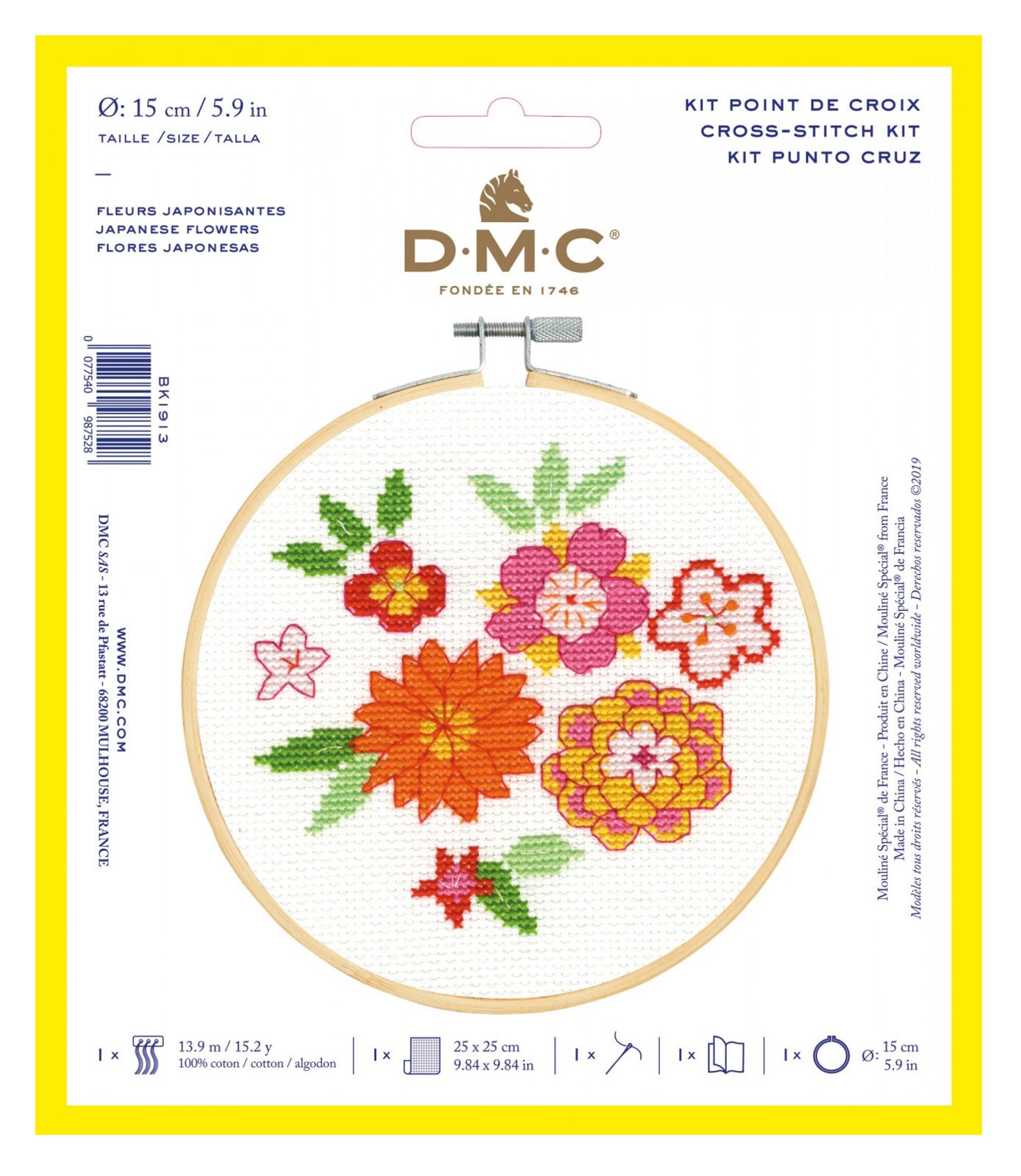 DMC Beginners Cross Stitch Kit XS Japanese Flowers BK1913 - Etsy DMC Beginners Cross Stitch Kit XS Japanese Flowers BK1913 - Etsy