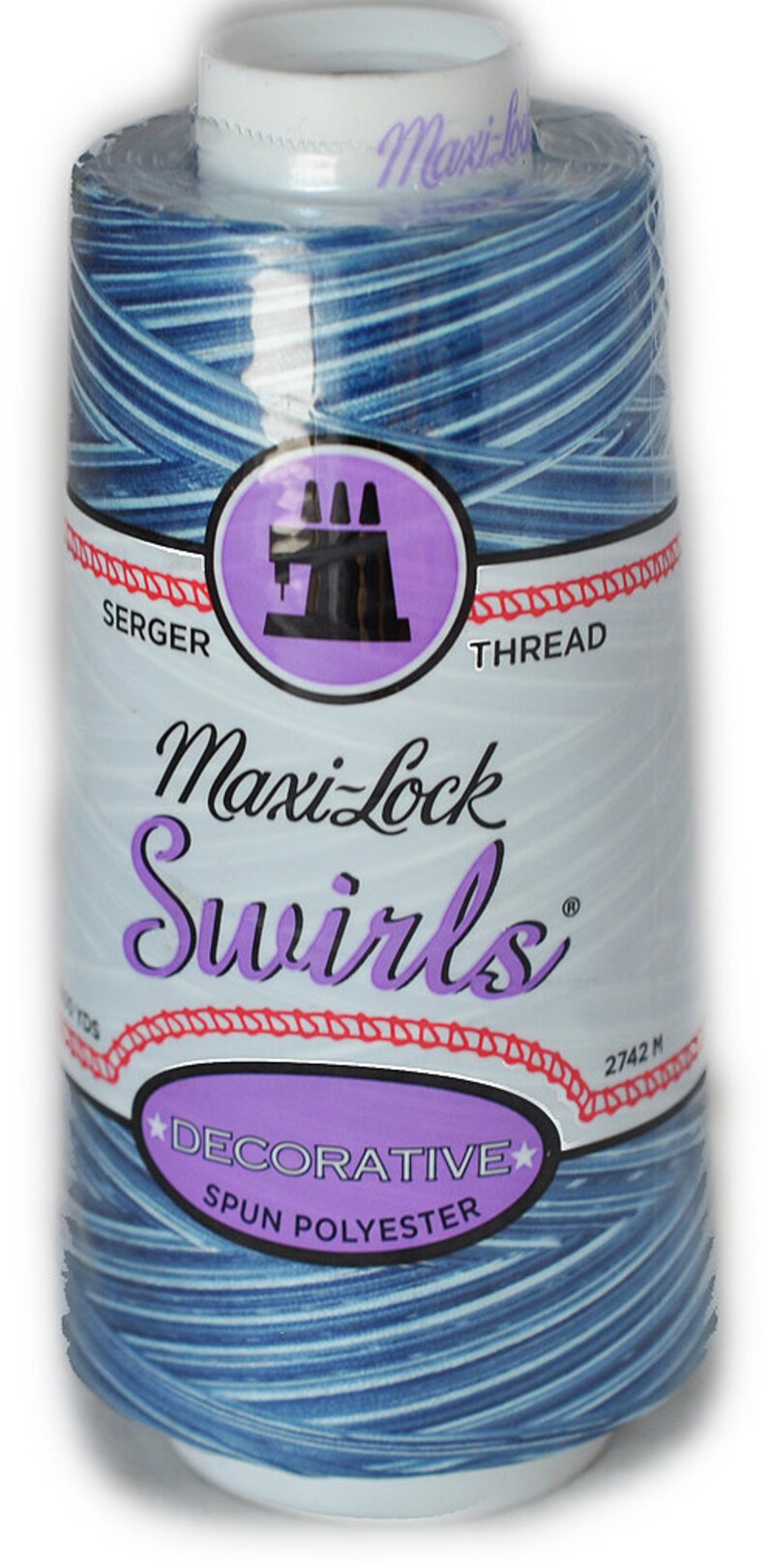 Maxi Lock Swirls Blueberry Cobbler Serger Thread 53-M55