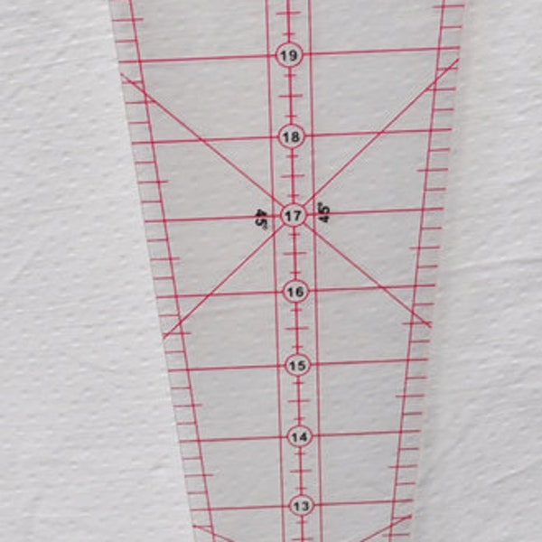 Nähen Sie einfach 22 1/2 x 4 7/8 10 Grad Patchwork Keillineal NL4185