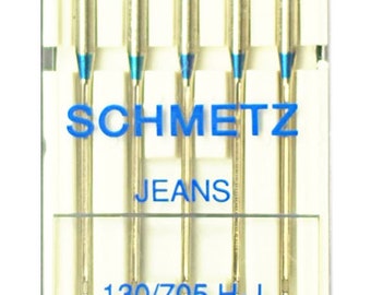 Agujas para máquina de coser SCHMETZ para jeans/denim, tamaño 16, J-100B