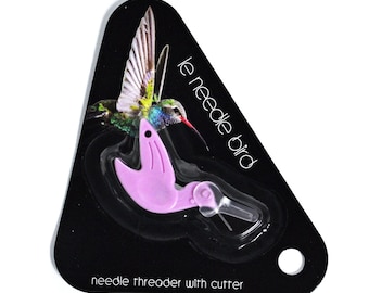 Sew Tasty Purple Humming Bird Needle Threader with Cutter