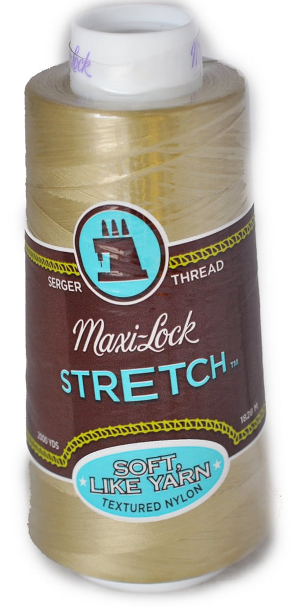 A&E Maxi Loack Stretch Textured Nylon Khaki Serger Thread MWN