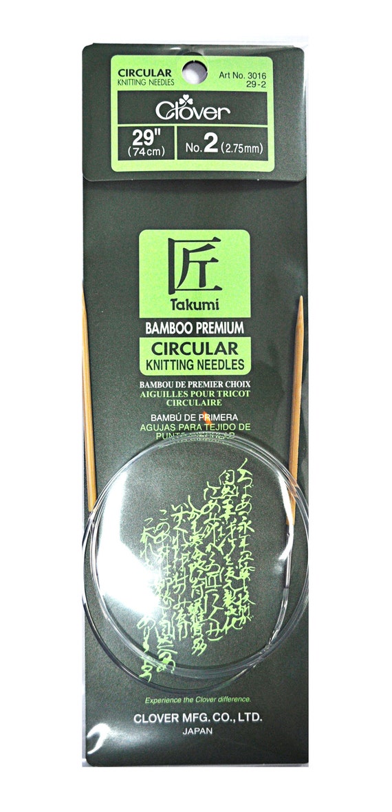Clover Takumi Bamboo 13 Inch Single Point Knitting Needle Size 3 - UK