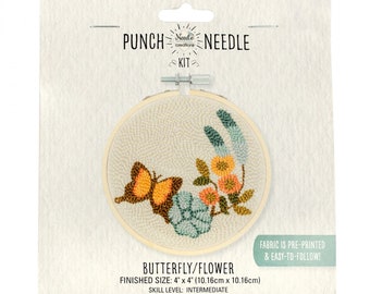 Needle Creations Butterfly 4 Inch Punch Needle Kit