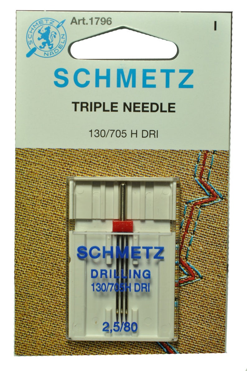 Schmetz Sewing Machine Triple Needle 1796 image 1