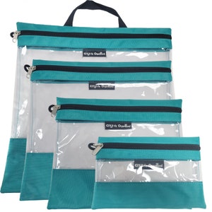 Clearly Organized The Clear Organizing Storage Bag Turquoise