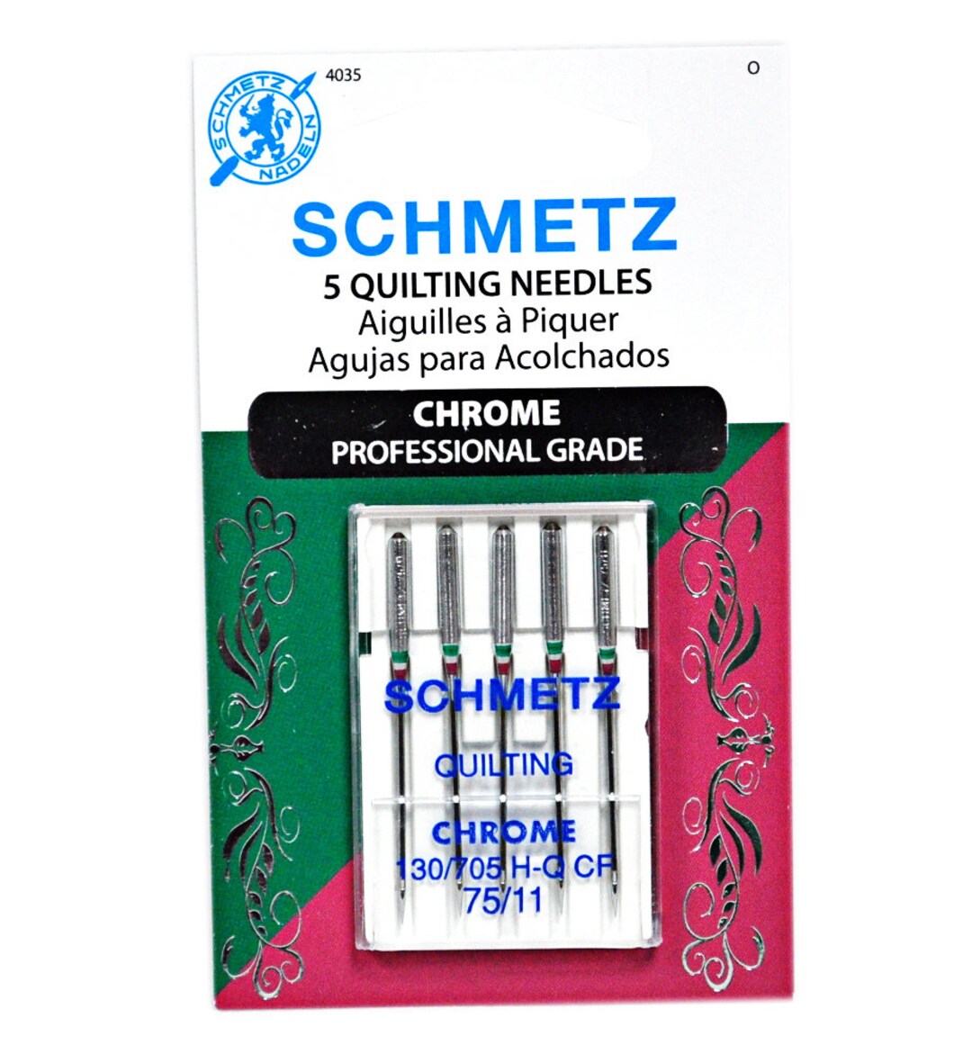 Schmetz Chrome Quilting Needle 5 Ct Size 75/11 Etsy