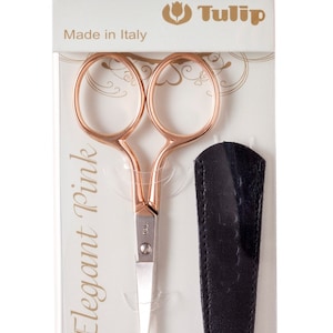 Tulip Elegant Pink Scissors with Curved Blades TIC-001E