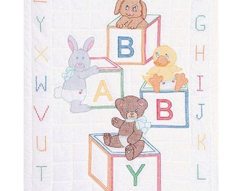 Jack dempsey embroidery baby quilts sale