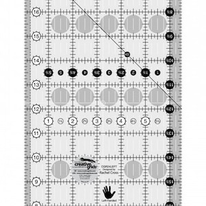 Creative Grids linkshandige quiltliniaal 6-1/2 inch x 24-1/2 inch