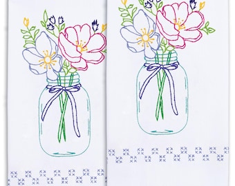 Jack Dempsey Nadel Art Wildblumen Dekorative Handtücher